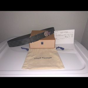 Mens LouisVuitton tattoo belt sz 90 100% authentic